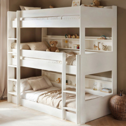 Noomi Clara White Triple Bunk Bed - thumbnail 1