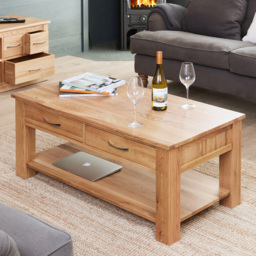 Baumhaus Mobel 4 Drawer Oak Coffee Table