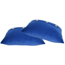 Artisan Furniture Quinn Royal Blue Velvet Cushion 45 x 45cm 2 Pack - thumbnail 3