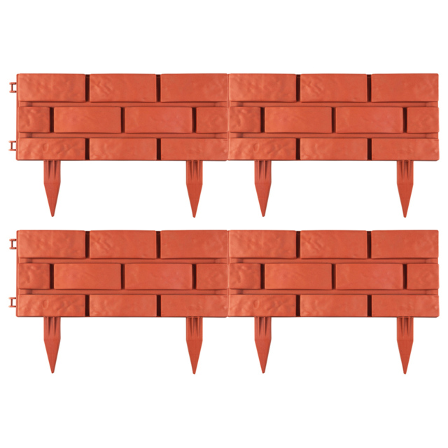 St Helens Brick Effect 4 Pack Garden Border Edging Fence - image 1