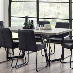 Julian Bowen Miller 6 Seater Concrete Dining Table