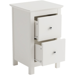Core Products Nairn 2 Drawer White Petite Bedside Cabinet - thumbnail 3