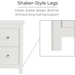 Core Products Nairn 2 Drawer White Petite Bedside Cabinet - thumbnail 4