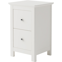 Core Products Nairn 2 Drawer White Petite Bedside Cabinet - thumbnail 2
