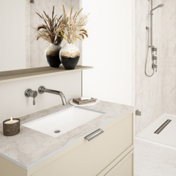 Wetwall Compact Himalayan Marble Vanity Worktop 1500 x 425mm