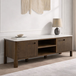 Florence Southampton Ceramic Cream 2 Doors Single Shelf TV Unit