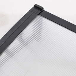 Living and Home Black Window and Door Awning Canopy with Brackets 1.9m - thumbnail 4