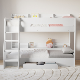 Flair Flick White Single Bunk Bed with Storage - thumbnail 4