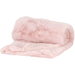 Divante Blush Rabbit Faux Fur Throw 127 x 152cm - thumbnail 2