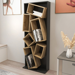 Decorotika Carmen Black and Oud 6 Shelf Bookcase