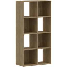Flexi Storage 8 Shelf Oak Effect Compact Cube Storage Unit - thumbnail 2