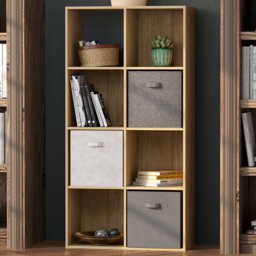Flexi Storage 8 Shelf Oak Effect Compact Cube Storage Unit