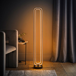 ValueLights Infinity Adjustable Black Revolving Integrated LED Floor Lamp - thumbnail 2
