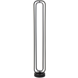 ValueLights Infinity Adjustable Black Revolving Integrated LED Floor Lamp