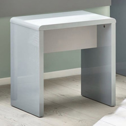 Julian Bowen Manhattan Grey Lacquer Dressing Table Stool - thumbnail 3