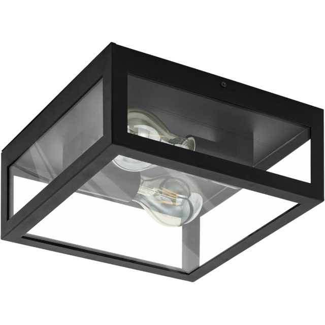 EGLO Amezola 2 Light Caged Wall or Ceiling Light - image 1