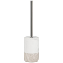 Finnish White and Brown Spa Toilet Brush Holder