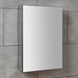 Bathstore Kensington Silver Single Door Mirror Bathroom Cabinet