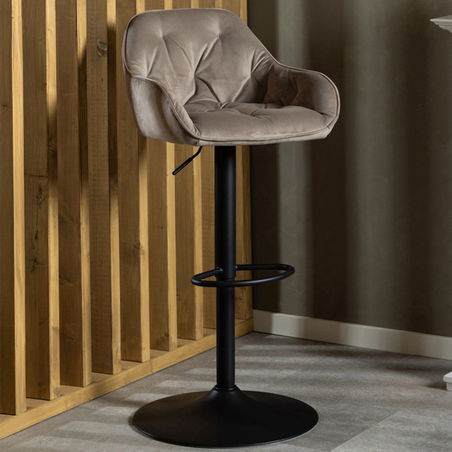 Florence Brooke Beige Height Adjustable Swivel Bar Stool Set of 2 - image 1