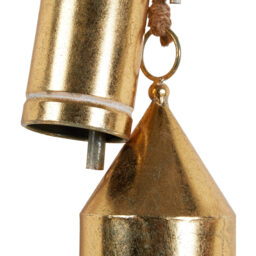 Mistletoe Cottage 3 Gold Metal Hanging Christmas Bell - thumbnail 2