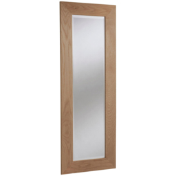 Yearn Bevelled Oak Effect Framed Narrow Wall Mirror 131 x 47cm