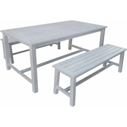 Charles Bentley 4 Seater Washed Bench Dining Set - thumbnail 2