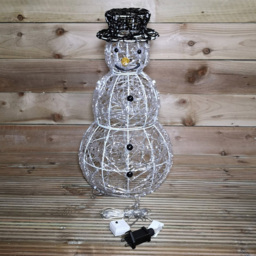 Samuel Alexander Acrylic Snowman Colour Changing LED Outdoor Christmas Decoration 60cm