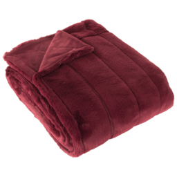 Paoletti Empress Ruby Large Faux Fur Throw 140 x 200cm
