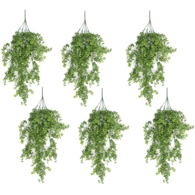 Leaf Forest Foliage Hanging UV and Fire Resistant Artificial Plant 81cm 6 Pack - image 1