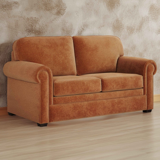Jay-Be Heritage 2 Seater Cosy Chenille Spice Sofa Bed with e-Pocket Mattress - image 1