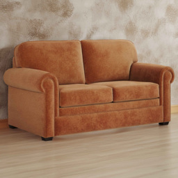 Jay-Be Heritage 2 Seater Cosy Chenille Spice Sofa Bed with e-Pocket Mattress