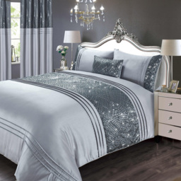 Rapport Home Charleston Double Grey Duvet Set