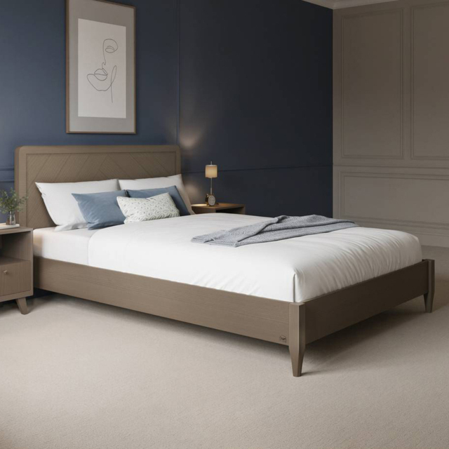 XR Living Clara Dark Oak Double Wooden Shadow Ottoman Bed - image 1
