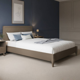 XR Living Clara Dark Oak Double Wooden Shadow Ottoman Bed