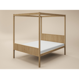 Flair Maddy Natural King Size 4 Poster Bed - thumbnail 2