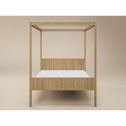 Flair Maddy Natural King Size 4 Poster Bed - thumbnail 3