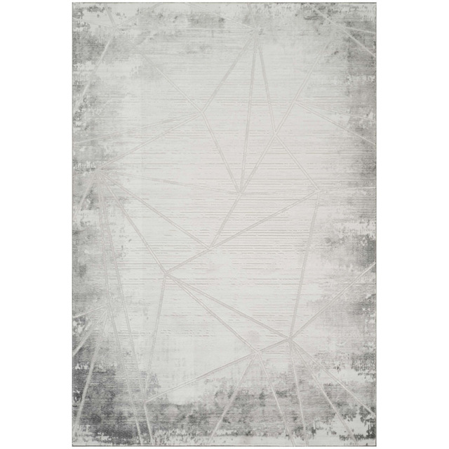 Desire Rugs Novu Mirage Grey Modern Abstract Geometric Metallic Rug 120 x 170cm - image 1