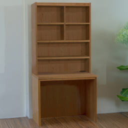 R White Cabinets Brown 6 Shelf Home Office Desk