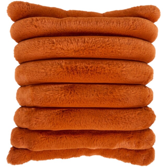 Divante Verbier Rust Faux Fur Cushion 45 x 45cm - image 1