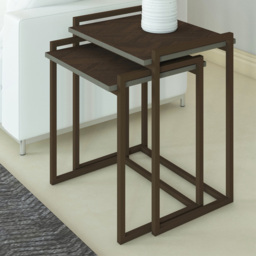 Decorotika Linea Vintage Metal Nest of Tables Set of 2 - thumbnail 1