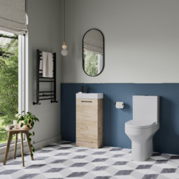 Bathstore Milford Single Door Oak Floor Standing Basin Unit 410mm - thumbnail 2
