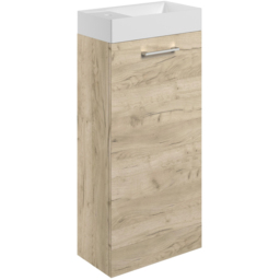 Bathstore Milford Single Door Oak Floor Standing Basin Unit 410mm - thumbnail 1