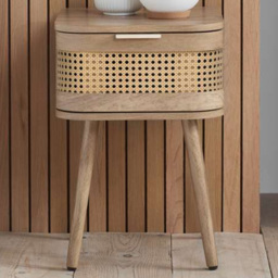 Birlea Noah Single Drawer Rattan Effect Bedside Table