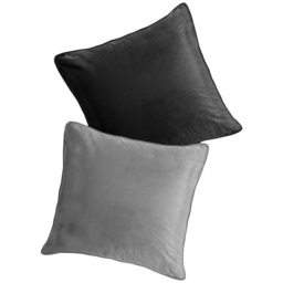 Velosso Luna Silver and Black Filled Cushion 43 x 43cm 2 Pack