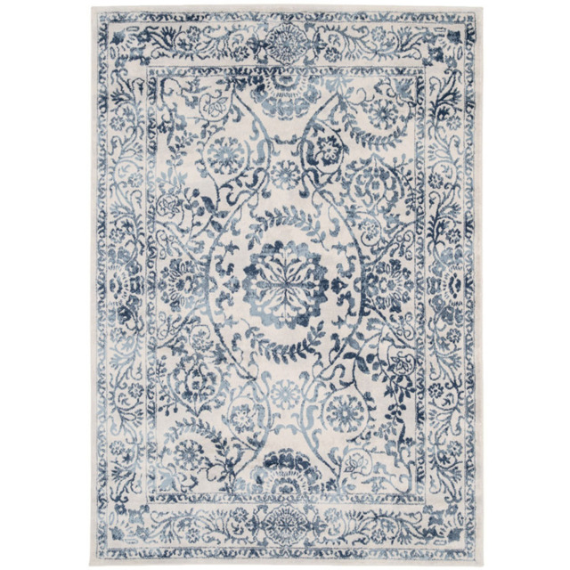 Kukoon Oscar Claudia Flat Vintage Blue Floral Medallion Rug 160 x 230cm - image 1