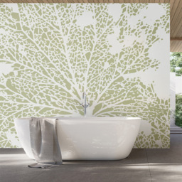 Origin Murals Skeleton Leaf Green Wall Mural