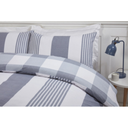 Rapport Home PH Chambray Super King Denim Stripe Duvet Set - thumbnail 3
