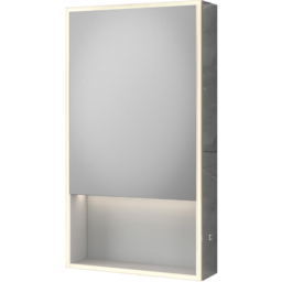 Sorrelis Aurelian Single Door Tunable LED Mirror Cabinet 900 x 500mm - thumbnail 2