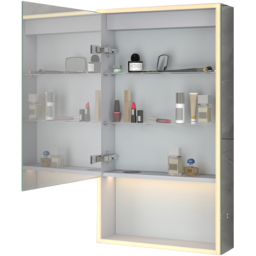 Sorrelis Aurelian Single Door Tunable LED Mirror Cabinet 900 x 500mm - thumbnail 3