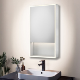 Sorrelis Aurelian Single Door Tunable LED Mirror Cabinet 900 x 500mm - thumbnail 4